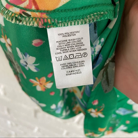 Loft Green Floral Peplum Blouse - Picture 10 of 10